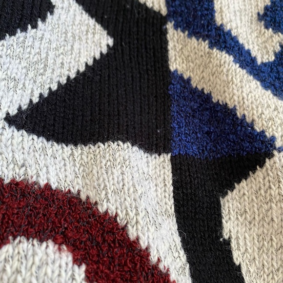 Vtg JT Beckett Textured Sweater Men's Size L Multi Colored 80s 90s Hong Kong - Picture 7 of 9